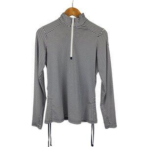 Straight Down Performance Womens Striped Long Sleeve Pullover Small Polyester &